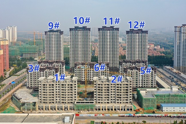 宿州房产网-钟鑫·状元府10月工程进度 1#2#楼拆除脚手架-工程进度-宿